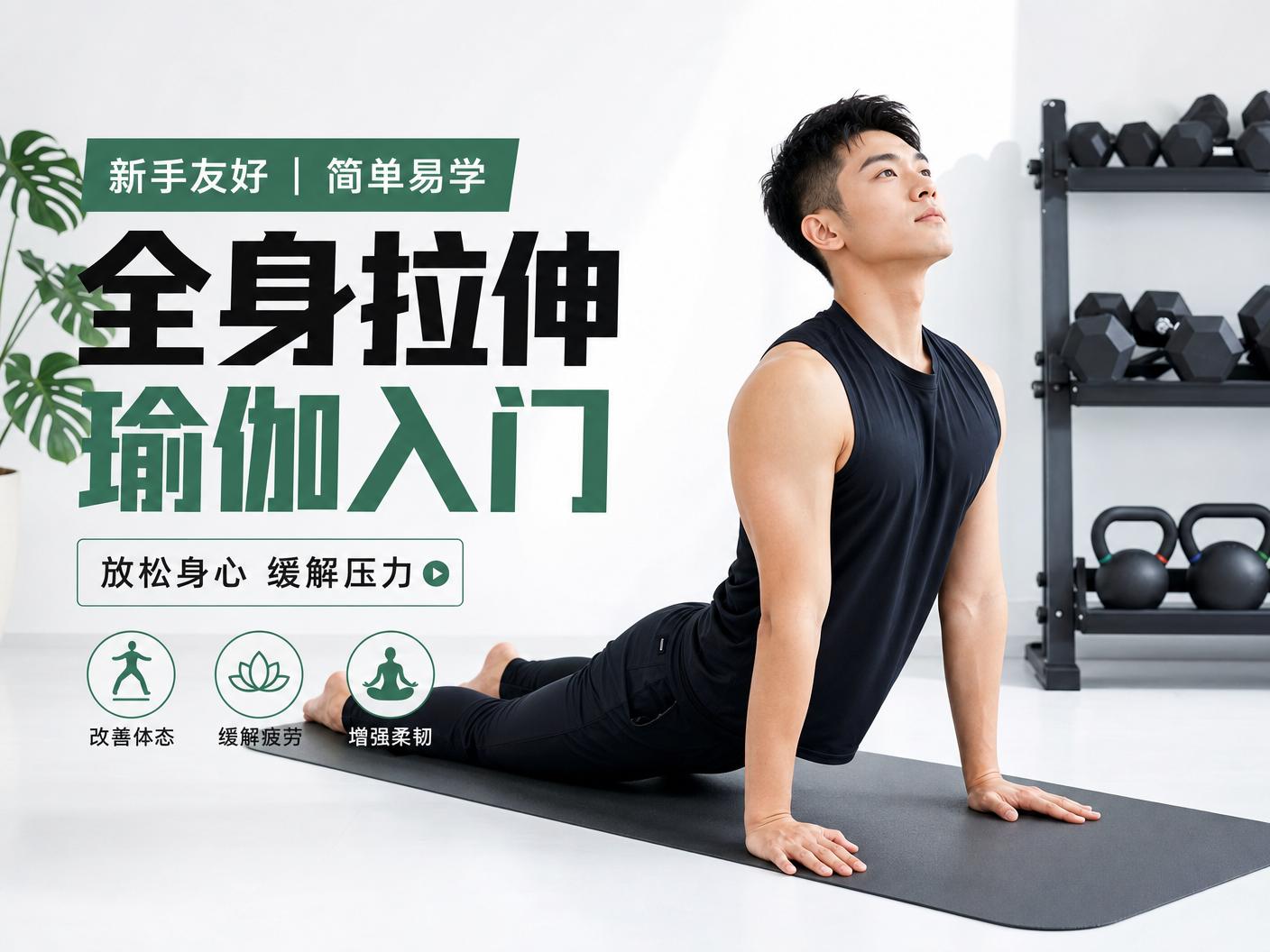 茄子视频-【茄子视频】全身拉伸瑜伽入门传媒教程，放松身心缓解压力